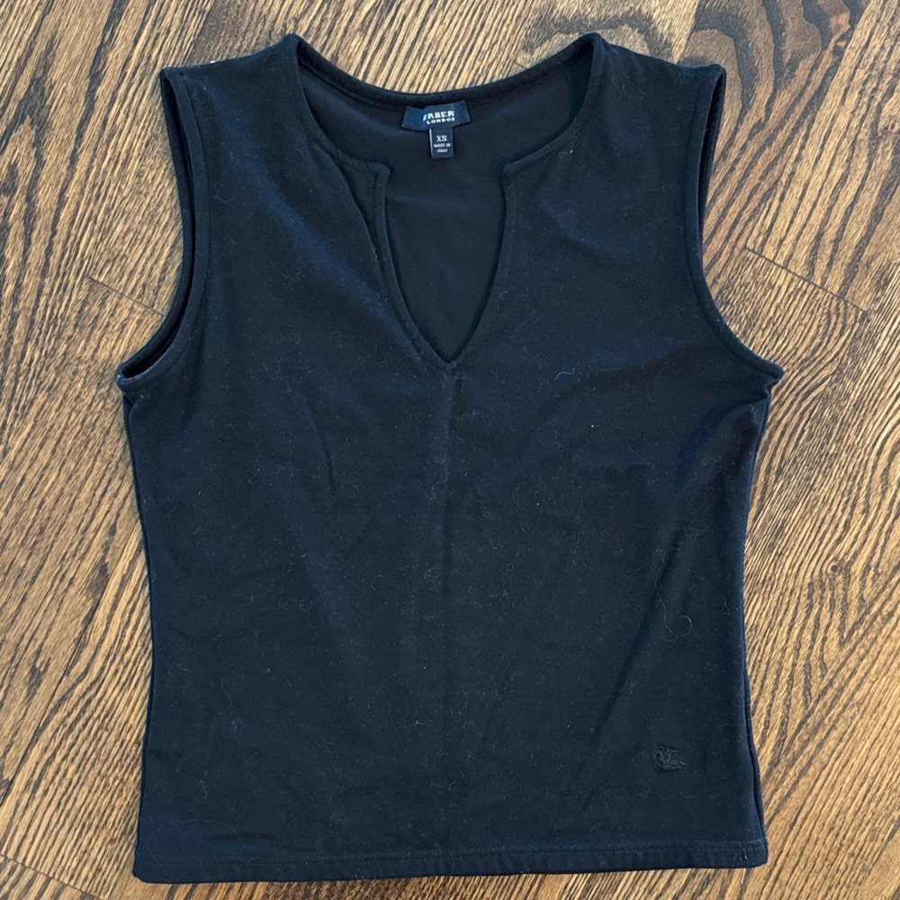 Burberry Black V-Neck Tank Top